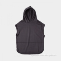 Cotton Dropped Shoulder Men's Hooded Vest (Ly33)